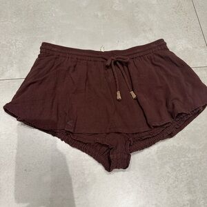 Free People Brown Bloomer Shorts